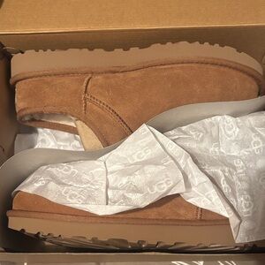 UGG Chestnut Suede Slip-Ons-new with box